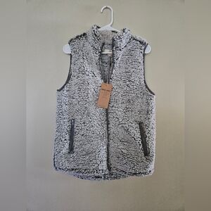 Cozy Gray Sherpa Vest